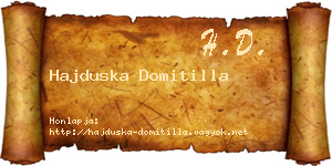 Hajduska Domitilla névjegykártya